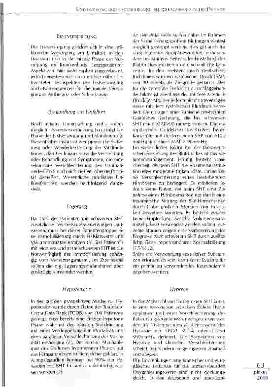 Vorschauseite 3: UNTERSUCHUNG UND ERSTVERSORGUNG NEUROTRAUMATOLOGISCHER PATIENTEN