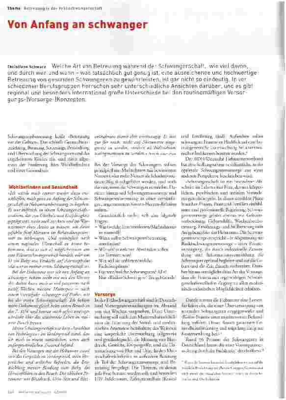 Vorschauseite 1: Von Anfang an schwanger