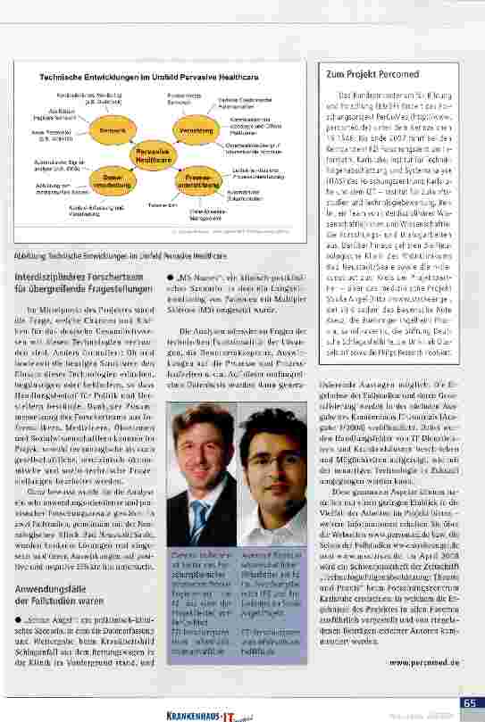 Vorschauseite 2: Pervasive Computing im Gesundheitswesen