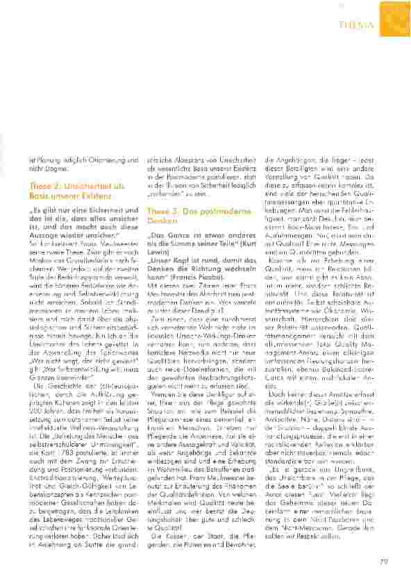 Vorschauseite 2: DIE WIEDERENTDECKUNG DES „FAKTOR MENSCH IN DER PFLEGE