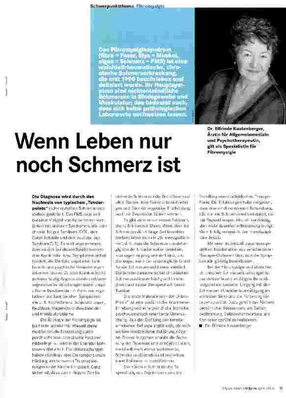 Vorschauseite 1: Wenn Leben nur noch Schmerz ist