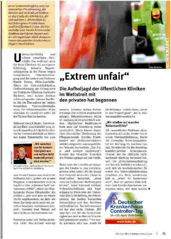 Vorschauseite 1: Extrem unfair