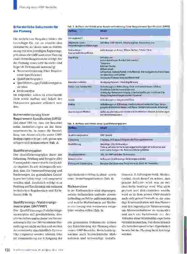 Vorschauseite 3: Planung eines GMP-Bereichs in einer Krankenhausapotheke