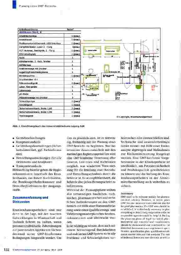 Vorschauseite 5: Planung eines GMP-Bereichs in einer Krankenhausapotheke