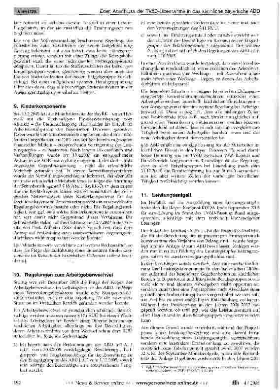 Vorschauseite 4: Abschluss der TVöD-Übernahme in das kirchliche bayerische Arbeitsvertragsrecht (ABD)