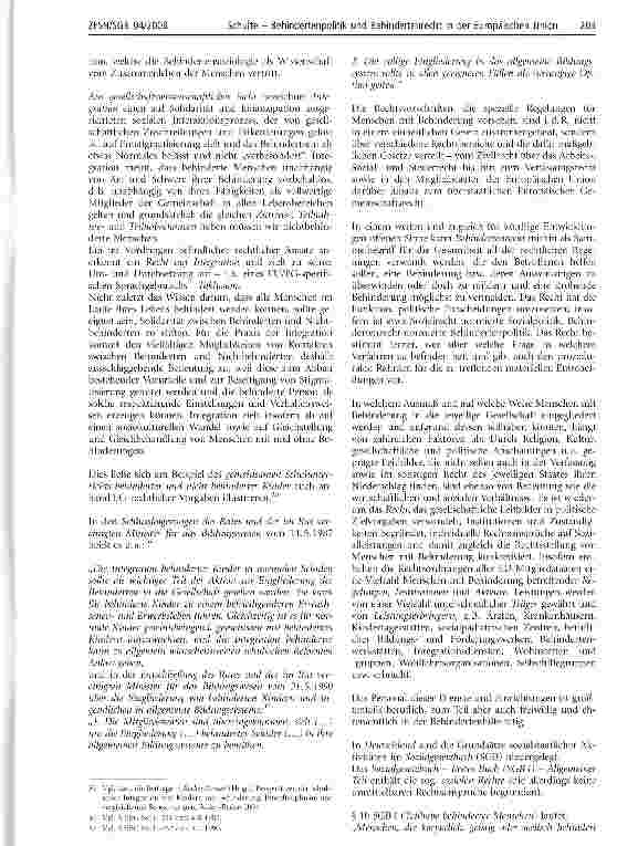 Vorschauseite 4: Behindertenpolitik und Behindertenrecht in der Europäischen Union - Teil 2