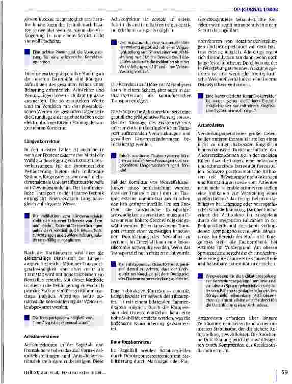 Vorschauseite 2: Fixateur externe bei Korrekturoperationen und Arthrodesen