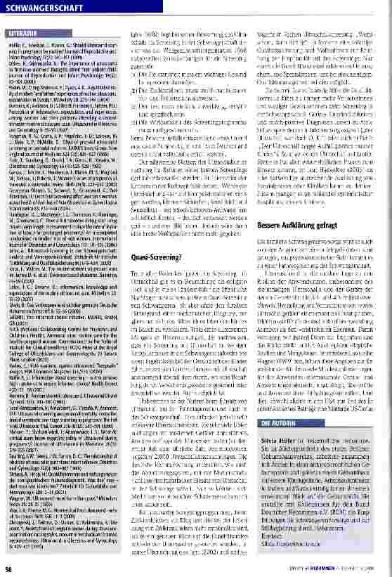 Vorschauseite 3: Screenings in der Schwangerenvorsorge | Teil 4 Ultraschall als Screening?
