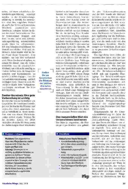 Vorschauseite 2: Was ist der Pflegedienst wert?