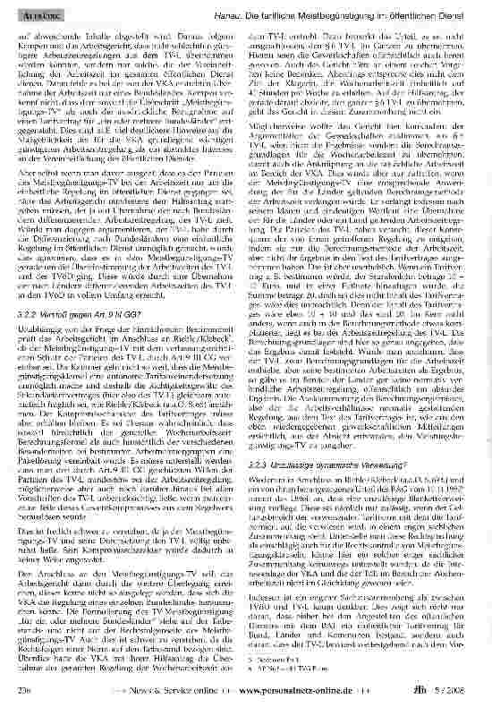 Vorschauseite 3: Die tarifvertragliche Meistbegünstigung im öffentlichen Dienst