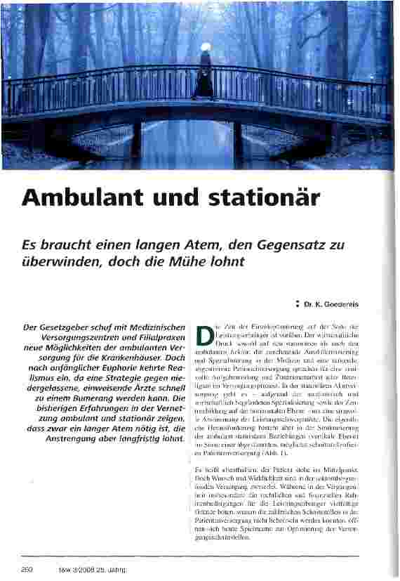 Vorschauseite 1: Ambulant und stationär