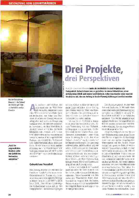 Vorschauseite 1: Drei Projekte, drei Perspektiven