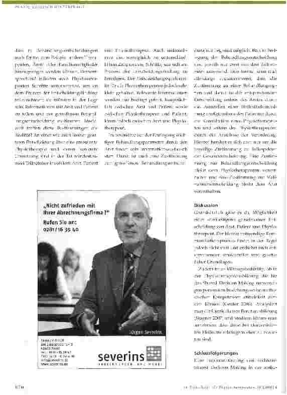 Vorschauseite 3: Shared Decision Making in der Physiotherapie?- Ein kritischer Diskussionsbeitrag zum Transfer eines Interaktionskonzeptes aus der Arzt-Patient-Beziehung in die ambulante Heilmitte…