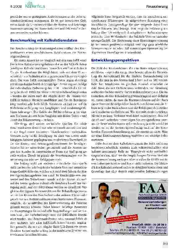 Vorschauseite 5: Zukunftsgerichtete Instrumente der Krankenhaussteuerung -ein Plädoyer für die Kostenträgerrechnung