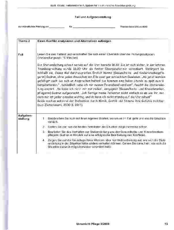 Vorschauseite 4: Fallorientierte Aufgaben für die mündliche AbSChlUSSprÜfung - Beispiele und Erwartungshorizonte