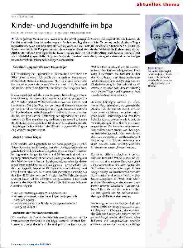 Vorschauseite 1: Kinderund Jugendhilfe im bpa