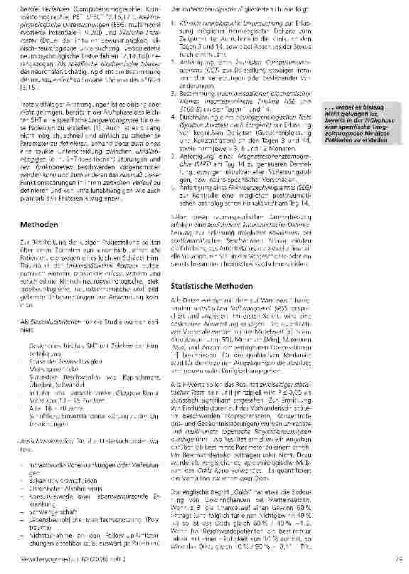 Vorschauseite 2: Lassen sich Langzeitfolgen eines leichten Schädelhirntraumas anhand von Laborund bildgebender Diagnostik vorhersagen?