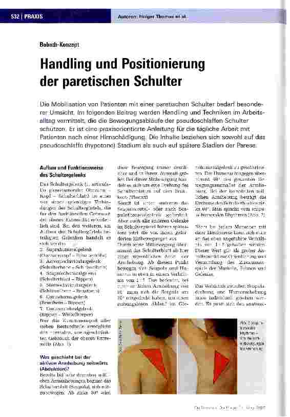 Vorschauseite 1: Handling und Positionierung der paretischen Schulter