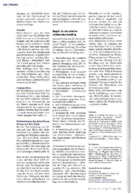 Vorschauseite 5: Handling und Positionierung der paretischen Schulter