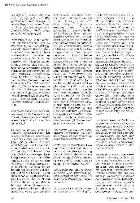 Vorschauseite 4: Was ist SoFar, Herr van Elsen?- Über Soziale Landwirtschaft, Grüne Sozialarbeit und zugleich ein kleines Loblied auf alternatives, soziales Unternehmertum