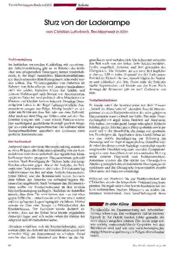 Vorschauseite 1: Sturz von der Laderampe