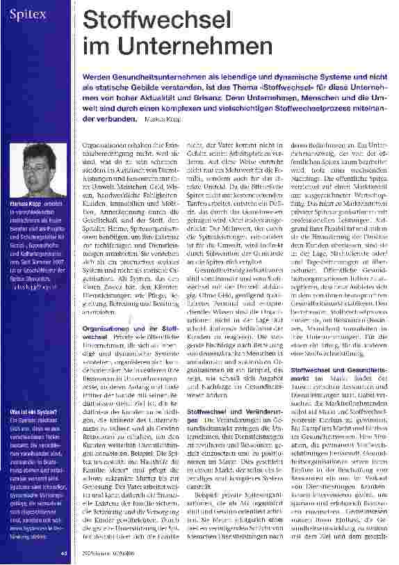 Vorschauseite 1: Stoffwechsel im Unternehmen