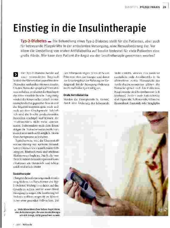 Vorschauseite 1: Einstieg in die Insulintherapie