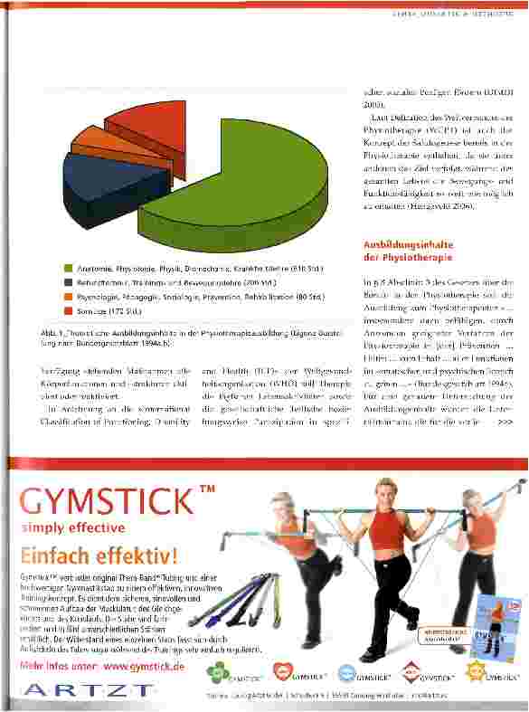 Vorschauseite 2: Hat die Gesundheitsförderung einen zu geringen Stellenwert in der Physiotherapieausbildung?