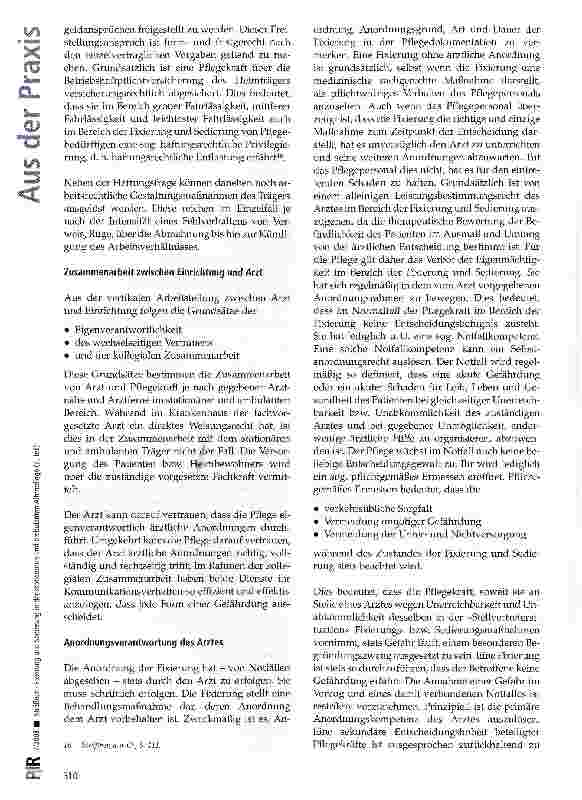 Vorschauseite 4: Fixierung und Sedierung in der stationären und ambulanten Altenpflege (2. Teil)