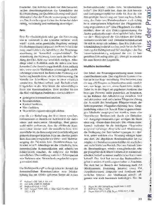 Vorschauseite 5: Fixierung und Sedierung in der stationären und ambulanten Altenpflege (2. Teil)