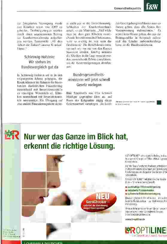 Vorschauseite 5: Kliniken im Gerangel zwischen Bund und Ländern die Verlierer?