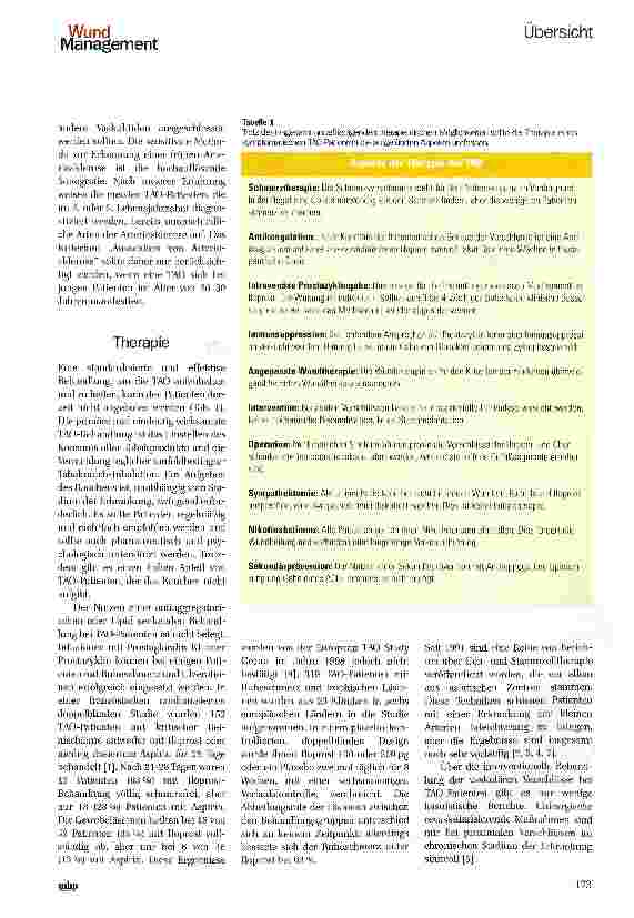 Vorschauseite 2: Thrombangiitis obliterans oder Bürger sche Krankheit