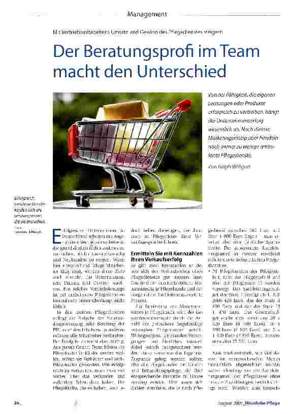 Vorschauseite 1: Der Beratungsprofi im Team macht den Unterschied