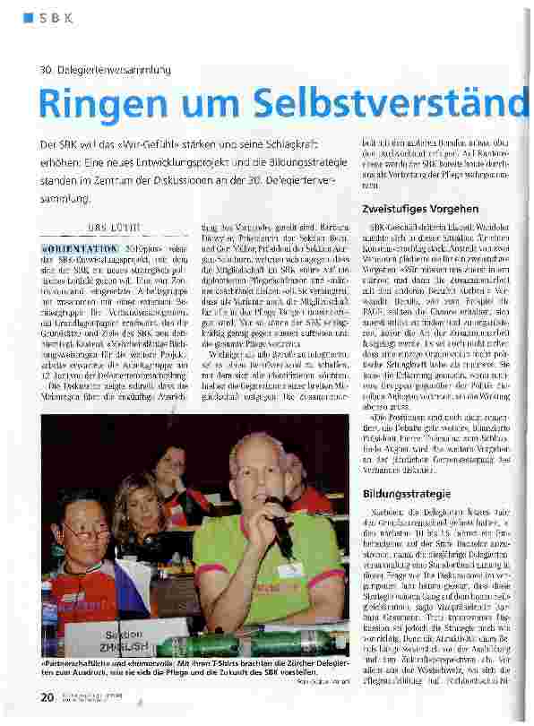 Vorschauseite 1: Ringen um Selbstverständnis des Berufsverbandes
