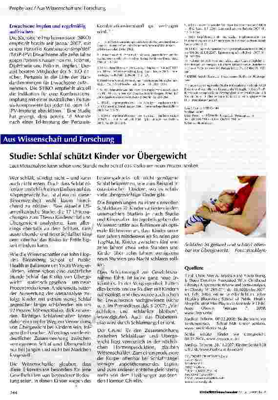 Vorschauseite 2: Erwachsene alle 10 Jahre gegen Pertussis impfen