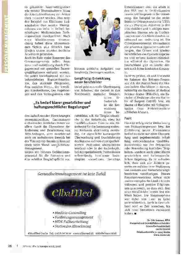 Vorschauseite 3: Personal in der MetamorphoseKurzfristig werden Tätigkeiten delegiert, langfristig entwickeln sich neue Strukturen