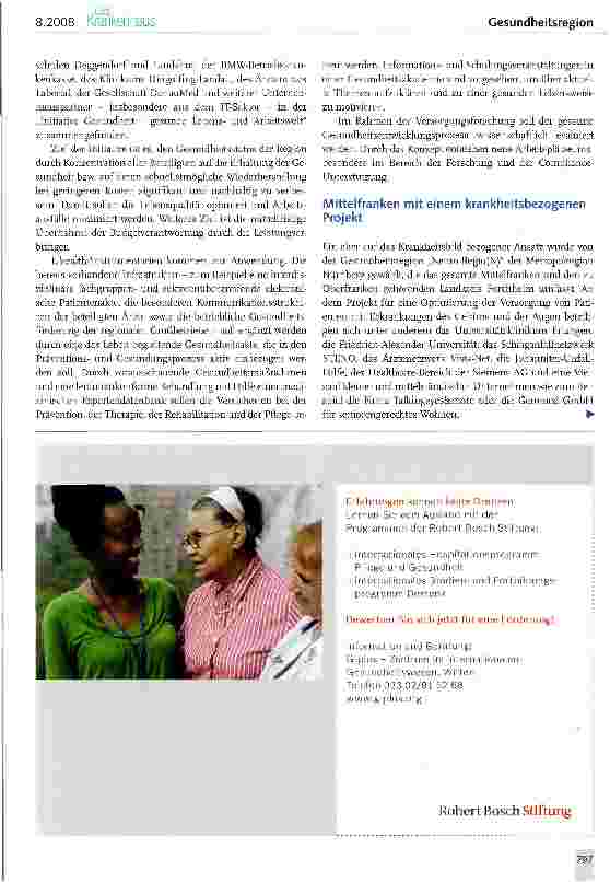 Vorschauseite 4: MED in Bayern - wie hilft uns die Gesundheitsregion weiter?