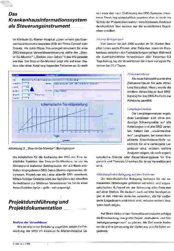 Vorschauseite 4: Projekt VerweildauerOrganisatorische Rahmenbedingungen zur Reduzierung der Verweildauerin einem Krankenhaus der Schwerpunktversorgung