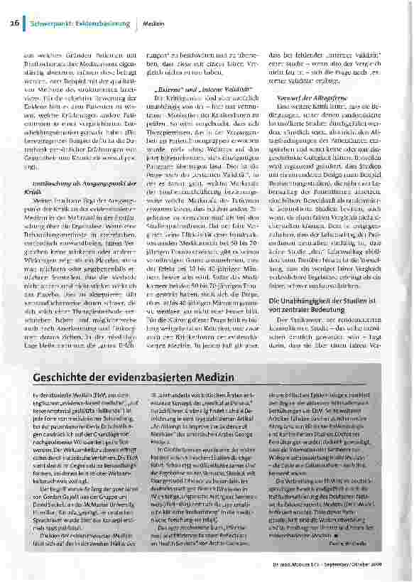 Vorschauseite 3: Evidenzbasierte Medizin