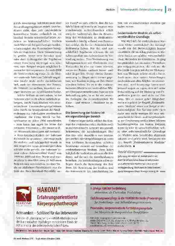 Vorschauseite 4: Evidenzbasierte Medizin