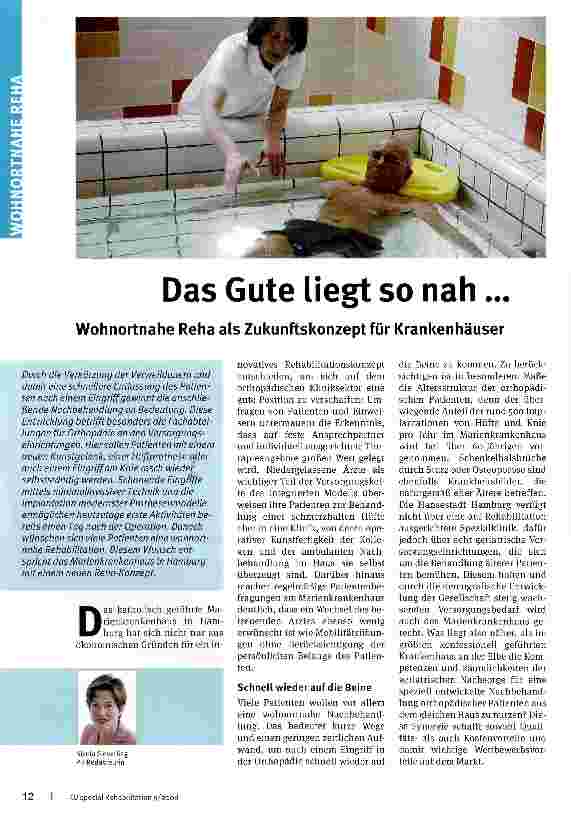 Vorschauseite 1: Das Gute liegt so nah...Wohnortnahe Reha als Zukunftskonzept für Krankenhäuser