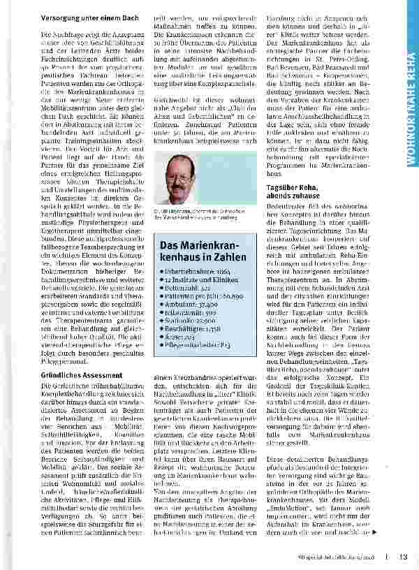 Vorschauseite 2: Das Gute liegt so nah...Wohnortnahe Reha als Zukunftskonzept für Krankenhäuser