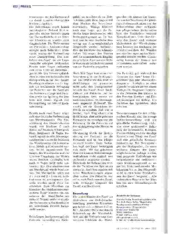Vorschauseite 3: Infektionsprophylaxe und BehandlungStuhlableitung bei Patienten mit tiefen sakralen Dekubitalulcera