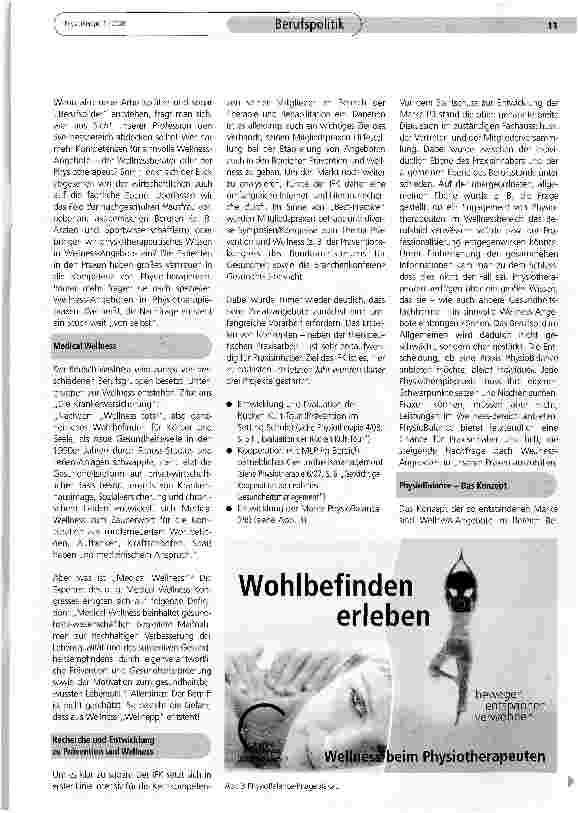Vorschauseite 2: PhysioBalanceWellness mit Zukunft?