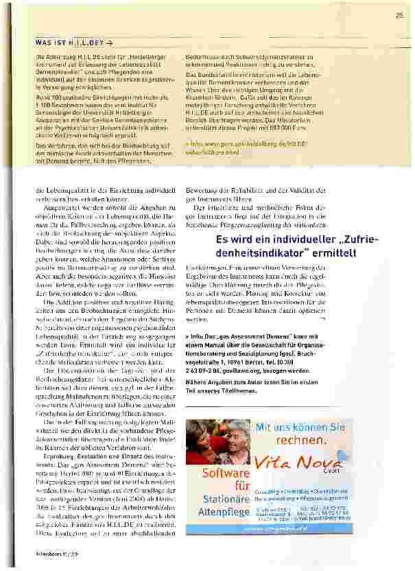 Vorschauseite 3: gos Assessment DemenzLebensqualität Lässt sich messen