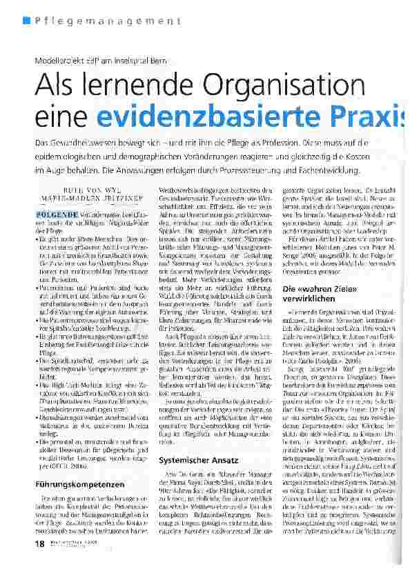 Vorschauseite 1: Als lernende Organisation entwickeln eine evidenzbasierte Praxis