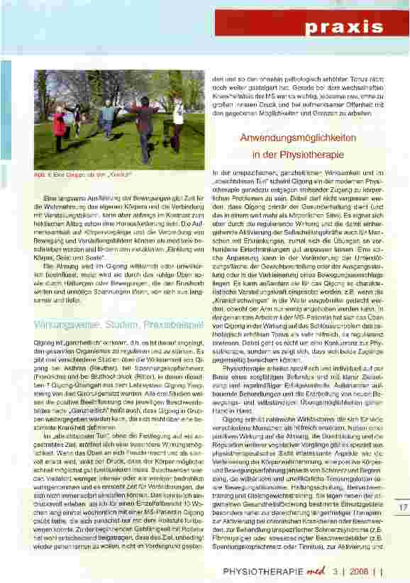 Vorschauseite 2: Qigong in der Physiotherapie