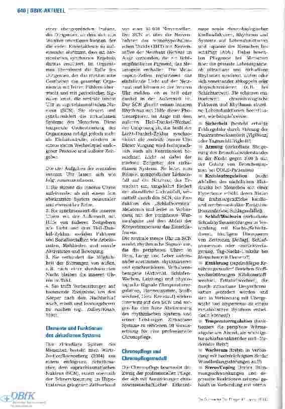 Vorschauseite 2: Chronopflege und zirkadiane Systeme