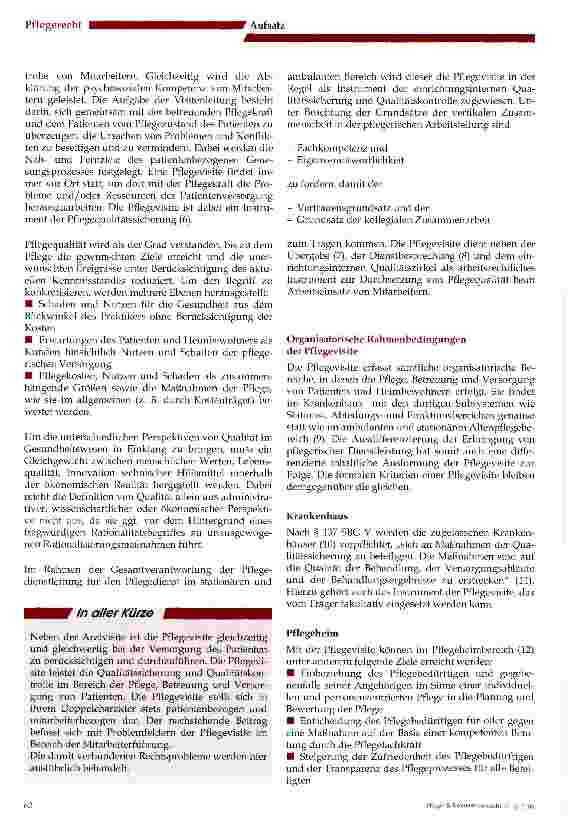 Vorschauseite 2: Pflegevisite und Mitarbeiterführung