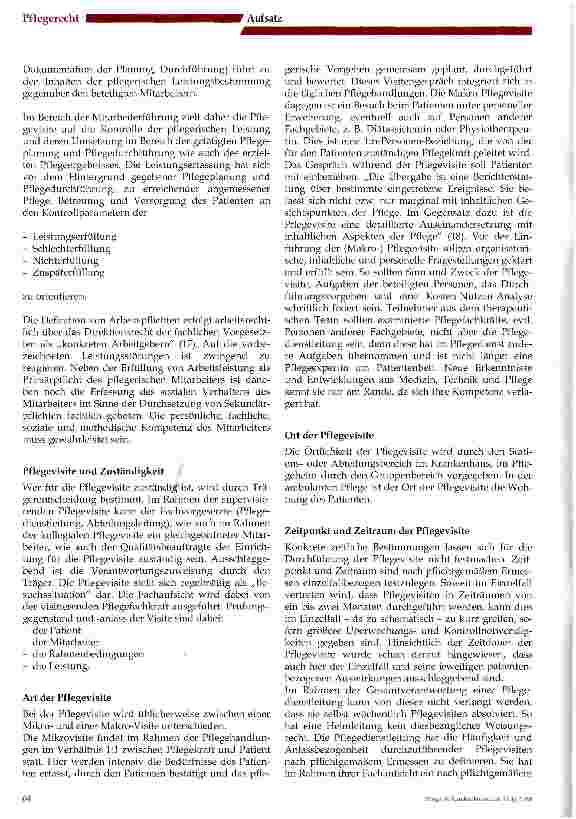 Vorschauseite 4: Pflegevisite und Mitarbeiterführung